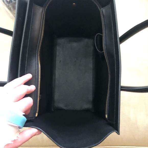 MINI LUGGAGE BAG IN BLACK & WHITE GRAINED CALFSKIN - Picture 12 of 13